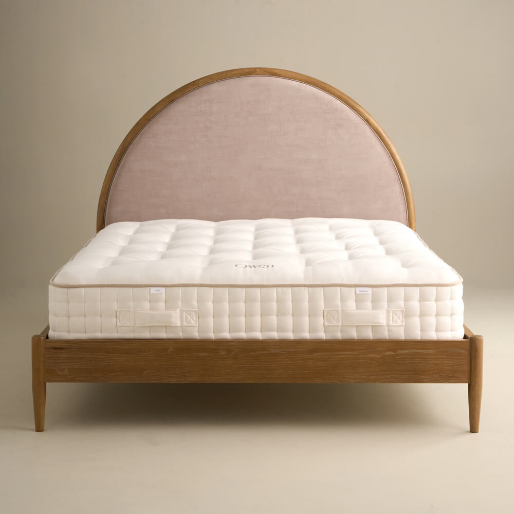 Adina Half Moon Bed, Weathered Oak / Natural, Super King